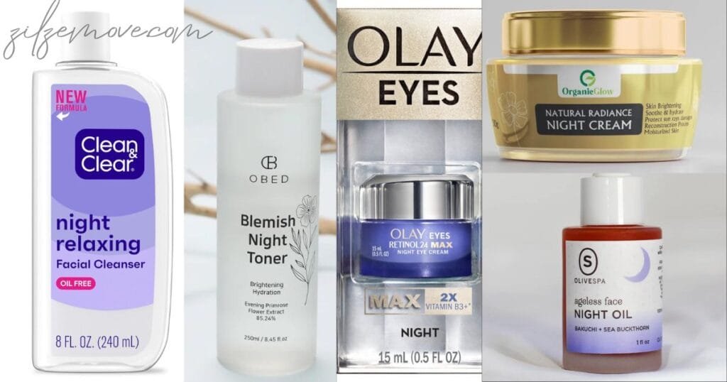 Nighttime skincare cleans 