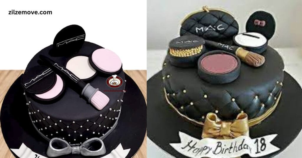 Cake With Makeup Theme Mac Make up Black cake in Gurgaon